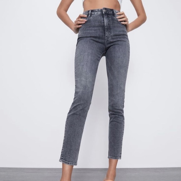 Zara | Jeans | Zara Gray High Rise 